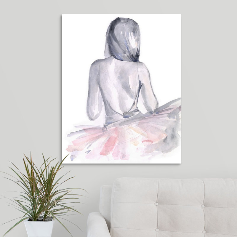 « pâle rose en tulle ii », peinture sur toile, H 14 po x l 11 po x P 1,25 po, Toile tendue