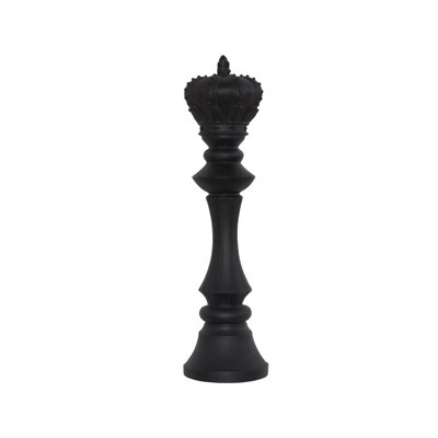 King Chess Wall Decor, Cast Stone Black