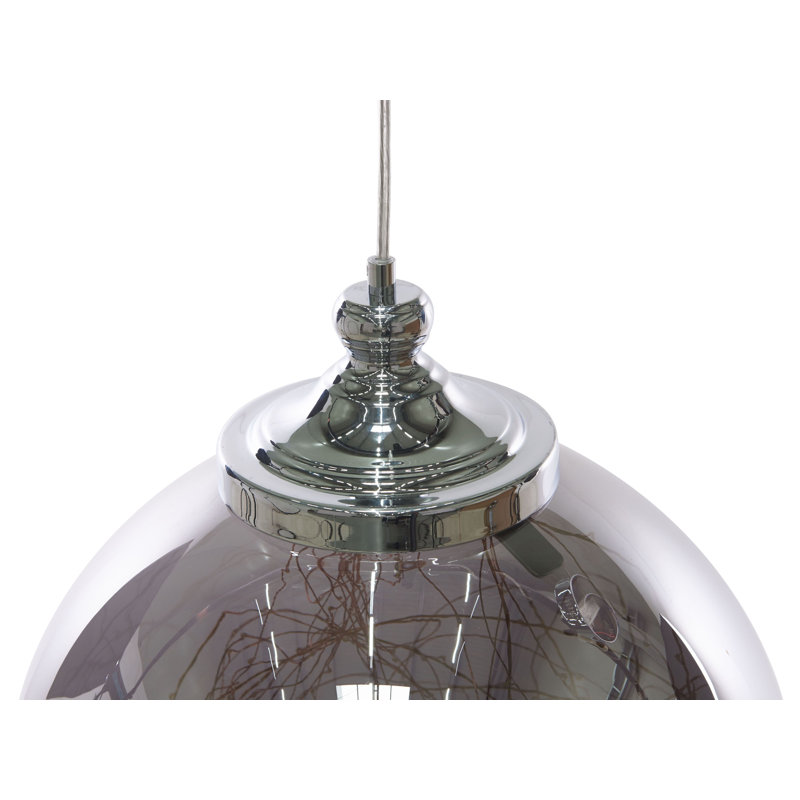 Lalehan 1 - Light LED Sphere Pendant, Silver, 68cm H x 40cm W x 40cm D