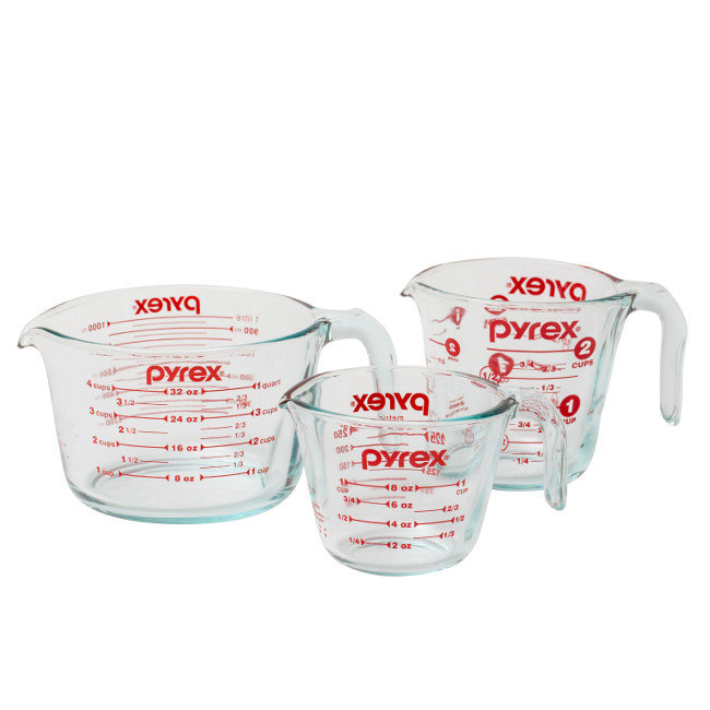Pyrex 3-Pieces Glass Measuring Cup Set
