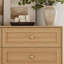 Ensemble de chambre à coucher 3 pièces, ensemble de commode à 6 tiroirs avec table de chevet et 2 bords arrondis