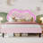 Landover Twin Upholstered Platform Bed with LED Cloud-Shaped Headboard, Pink-2054887754-2054887755