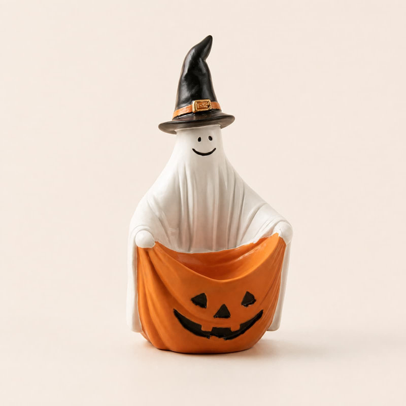 Bol à bonbon citrouille fantôme pour décorations d'Halloween
