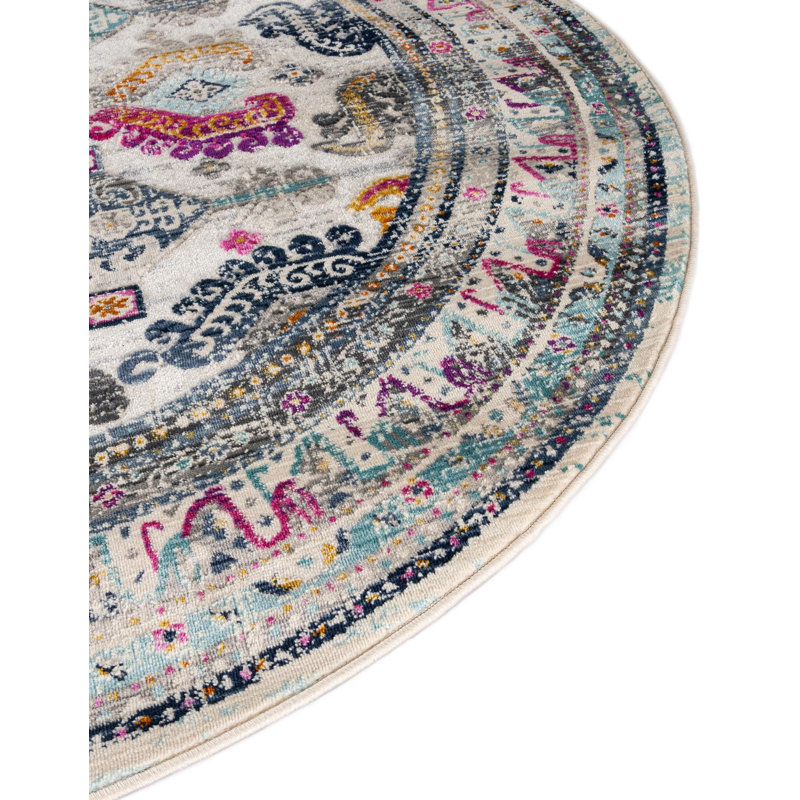 Oriental Indoor Rug, Round 5'1"