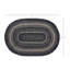 Tapis ovale fait à la main en noir / blanc-1015417739