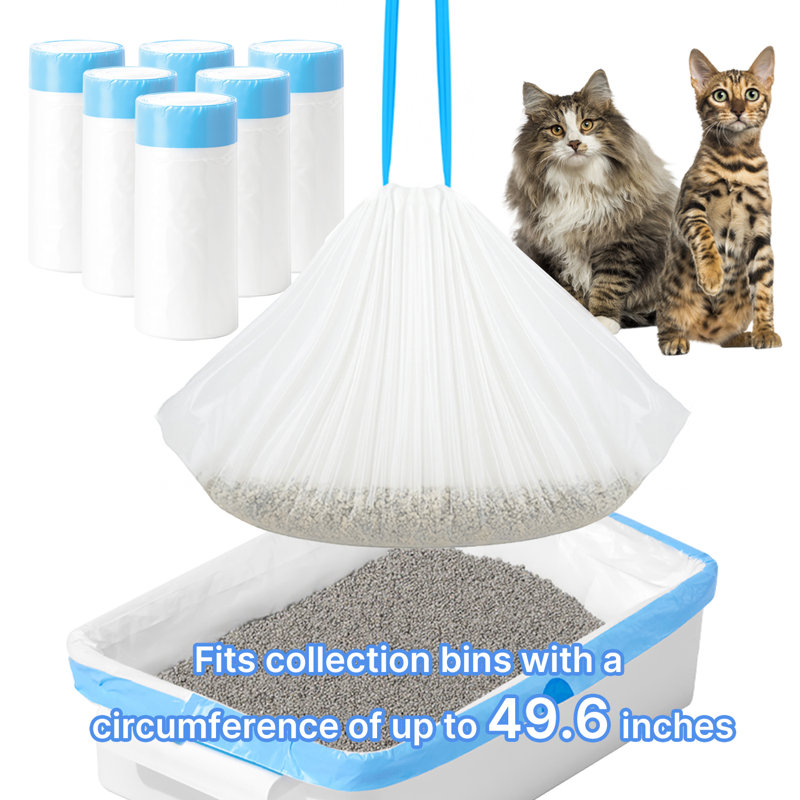 45-Count Extra-Large Cat Litter Box Trash Bags, Compatible with Cleanpethome Self-Cleaning Litter Box, Leak-Proof & Odour-Locking