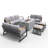 9 - Person Patio Conversation Set with Cushions-723341075
