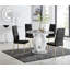 Scottsmoor Modern Halo 4 Seat Round Dining Table Set - Luxury Velvet Dining Chairs-88433825-88433827