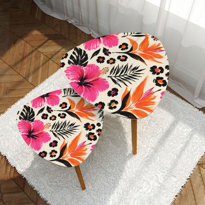 Ensemble de 2 tables basses gigognes Triangle
