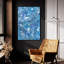 «Modern Brocade 1» par Danhui Nai, art mural en verre acrylique, 24 po x 36 po