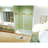 Frameless Double Sliding  Shower Door 56-60 "W X 74" H, 5/16 "(8Mm) Tempered Glass, Explosion Proof Film, Stainless Steel Handle, Square Tube Track, Brushed Gold-123210209