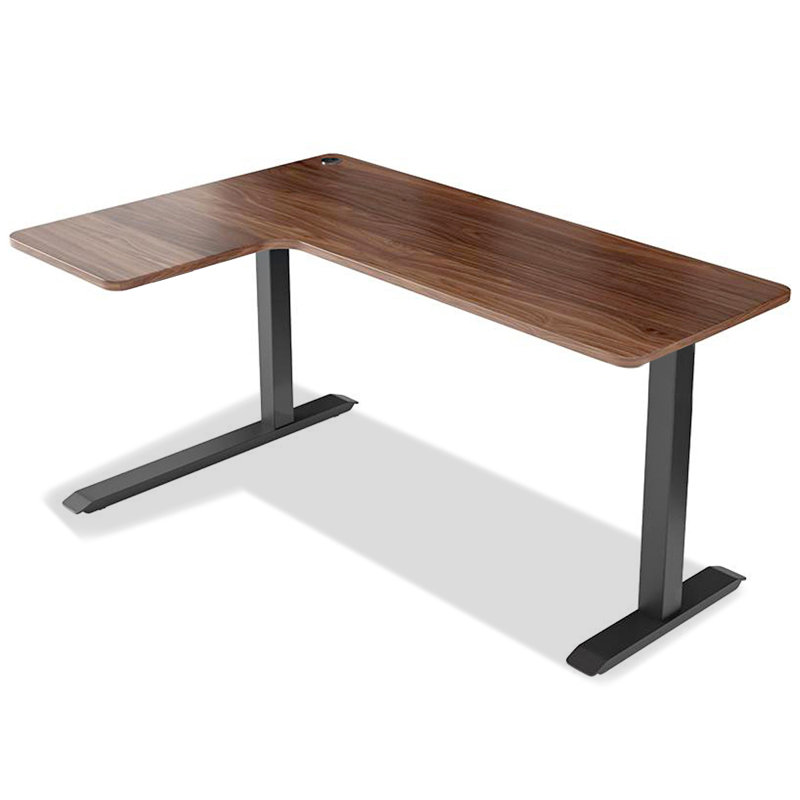 Bureau en bois massif en forme de L Modern Minimalist, H 29,53 po x l 55,12 po x P 43,31 po