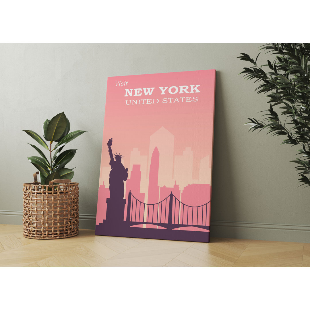 Vintage-Poster - New Yorker Skyline