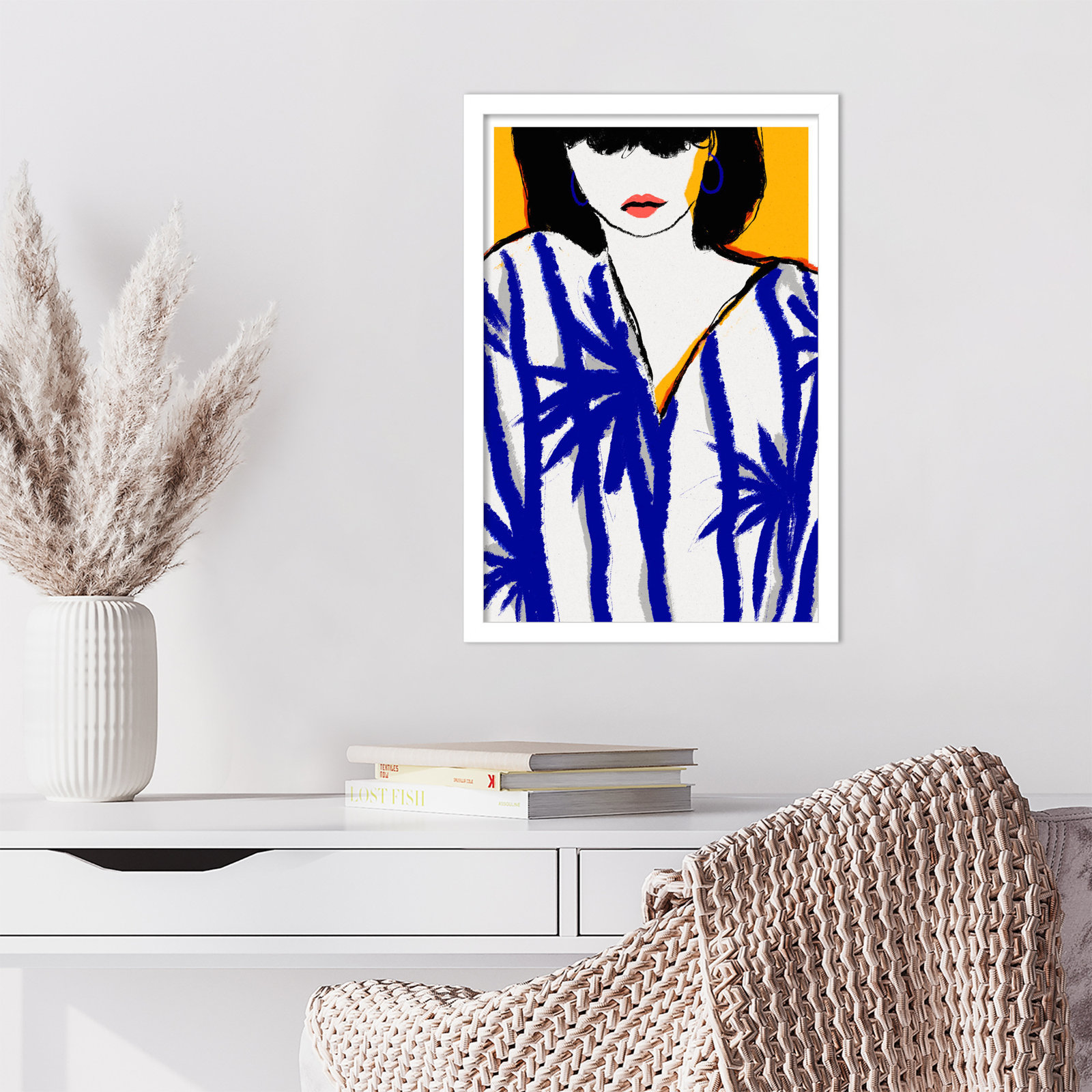 Galya "Summer Memories" Print by Treechild, White, 21" H x 15" W