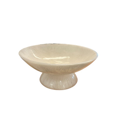 White Resin Bowl Dia 17.7"