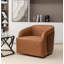 Fauteuil demi-tonneau pivotant en similicuir Broderic-1979426728