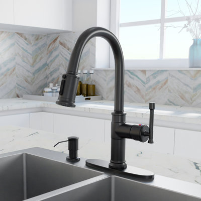 Clihome Pull Down Kitchen Faucet with Soap Dispenser