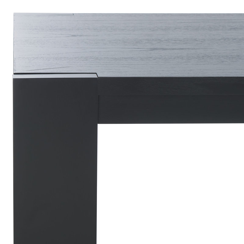 Nikole Rectangle Wood Coffee Table, Black