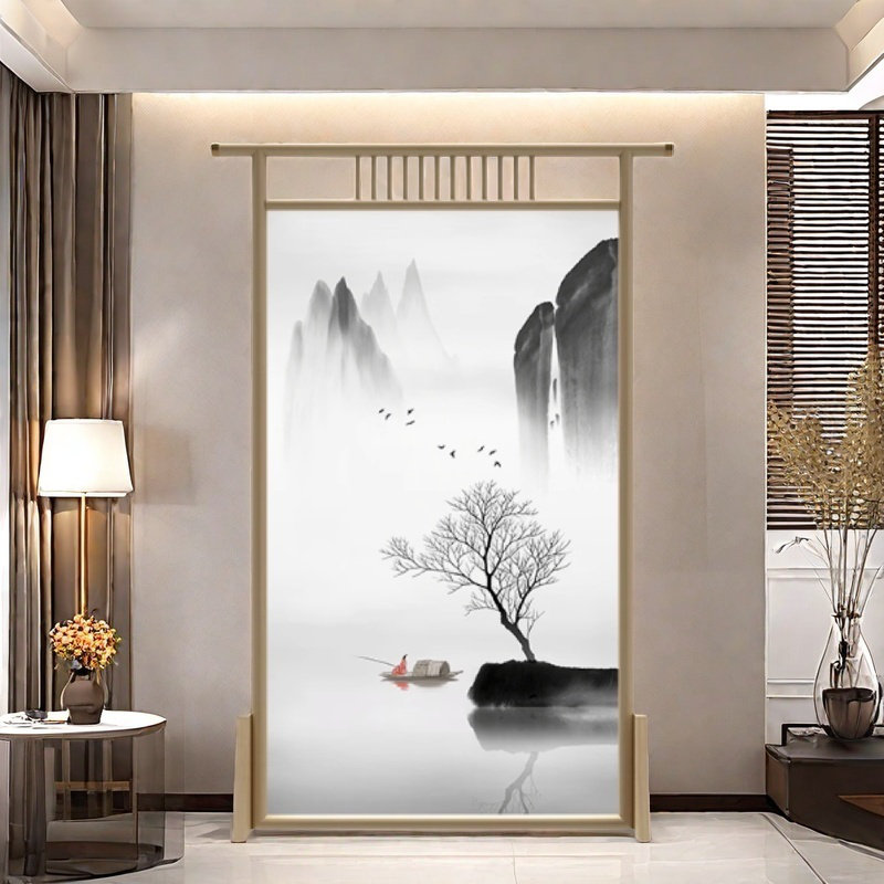 Paravent chinois, H 78,74 po x l 39,37 po x P 1,18 po