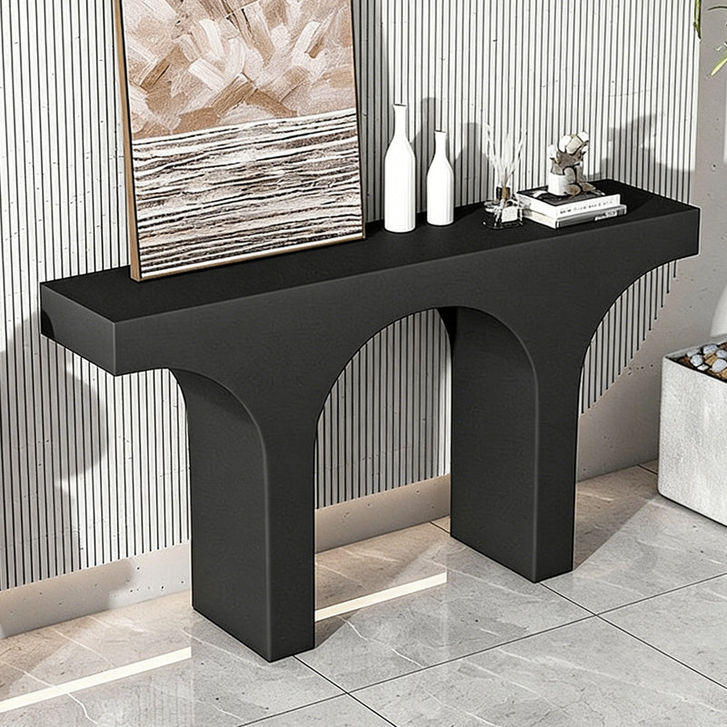 Console moderne de style nordique, Noir, H 33,5 po x l 51,2 po x P 13,8 po