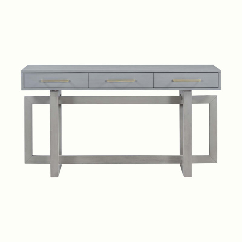 Console élégante avec trois tiroirs, Duplicata gris
