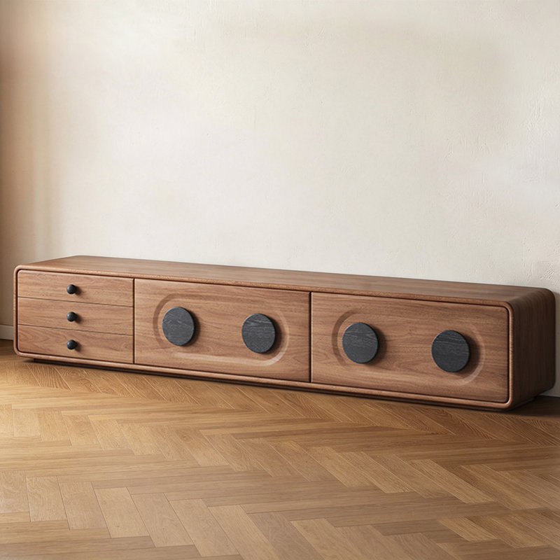 Meubles télé rétro en bois manufacturé brun noisette, 78.74, Nut-Brown