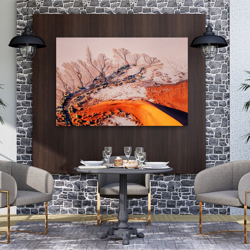 «Red Desert Camel», art mural contemporain abstrait, art mural, H 60 po x l 40 po