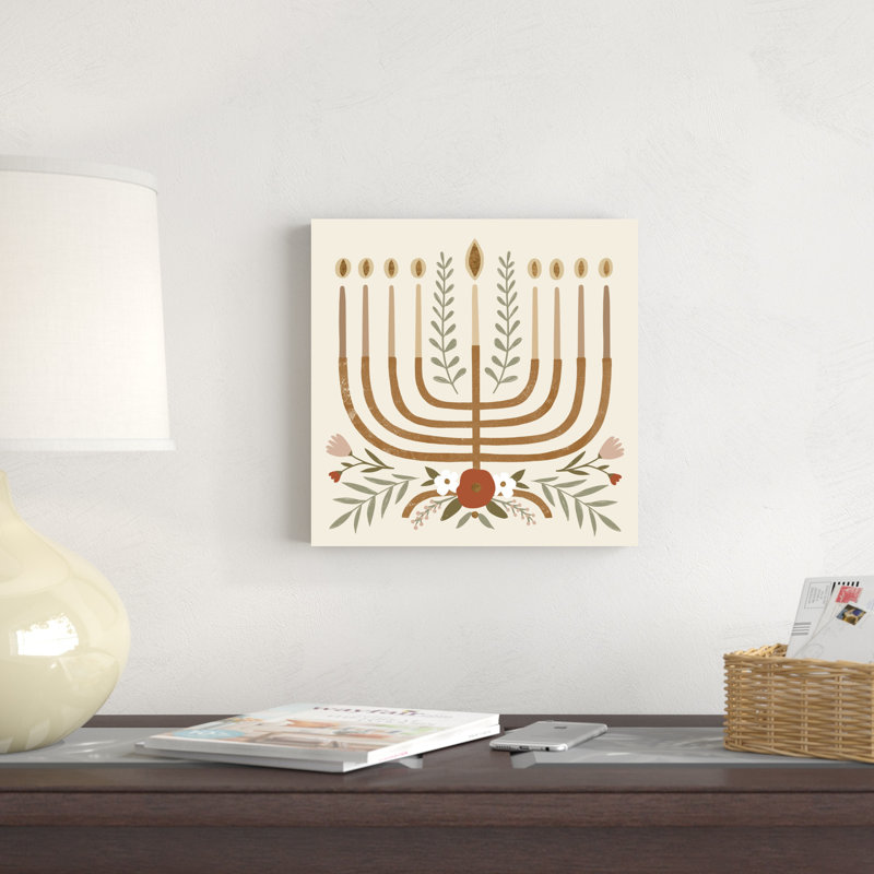 «Natural Hanukkah I» par Victoria Barnes, impression sur toile tendue, H 12 po x l 12 po