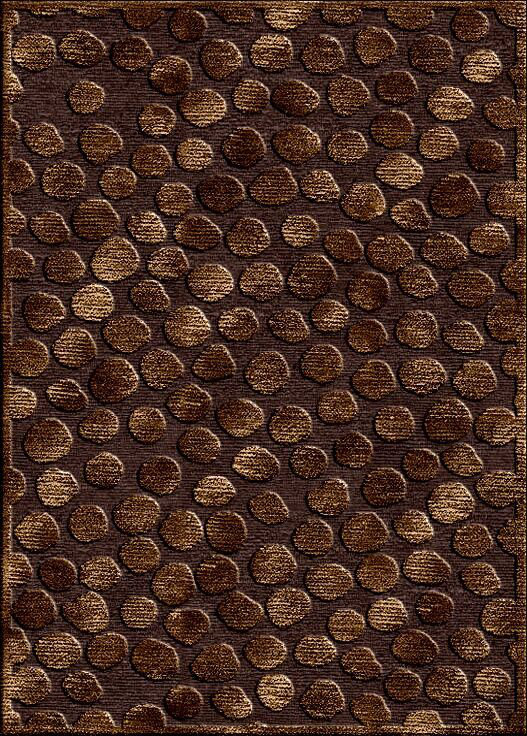 Tapis contemporain chocolat / chocolat Sperber, Rectangle 5 pi 3 po x 7 pi 6 po