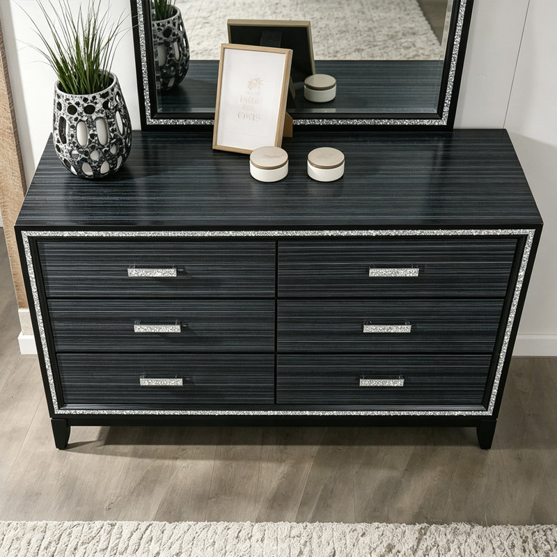 Haiden Weathered Black Finish Dresser