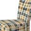 Noir et crème à carreaux sophistiqués - Chaise d'appoint rembourrée de style campagnard, fauteuil d'appoint à carreaux campagnard