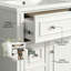 Meuble-lavabo moderne de 30 pouces d'inspiration française avec lavabo en céramique, portes à fermeture douce et organisateur de porte - blanc-1501404462