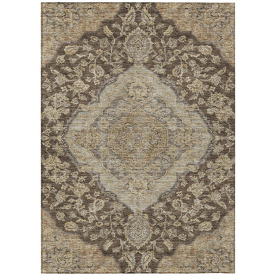 Tapis d'intérieur / extérieur brun Celia 