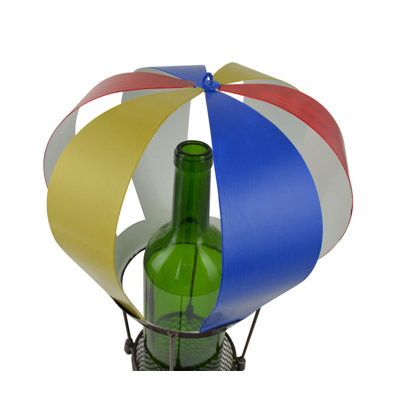 Porte-bouteille de vin en métal à montgolfière pour table ou comptoir