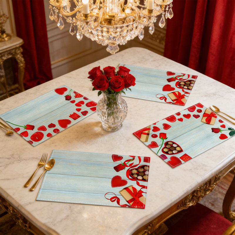 Ensemble de 4 napperons de la collection Valentine