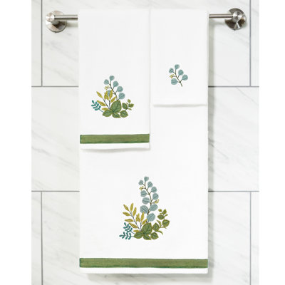 Botanica 3 Piece Turkish Cotton Towel Set -  Linum Home Textiles, EDR00-3C-BOTANICA