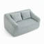 Chaise longue surdimensionnée moderne en chenille, à assise profonde, avec coussins décoratifs et accoudoirs, idéale pour le salon, la chambre ou un appartement.-1996473435