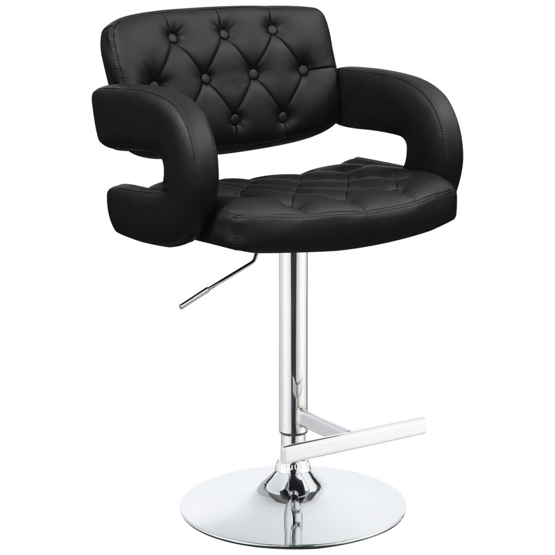Tabouret de bar noir et à hauteur réglable pour plus de confort