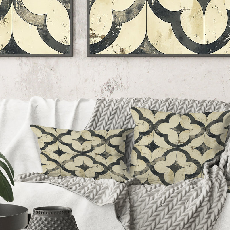 Coussin Green Green Beige Trellis II, H 16 po x l 16 po