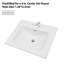 Comptoir de meuble-lavabo encastré en céramique blanc L 24 po x l 18 po-99484934