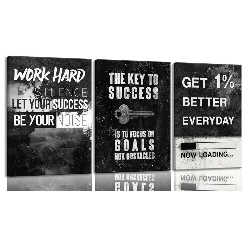 3 Piece Wrapped Canvas Print, 40 cm H x 90 cm W