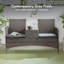 Bali Rattan Garden Jack and Jill Loveseat