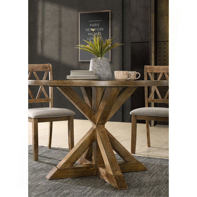 Table de salle à manger Windvale, Brun, H 36 po x L 47,2 po x l 47,2 po