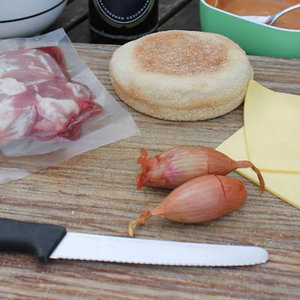 Zutaten für Kachelfleisch Cheeseburger