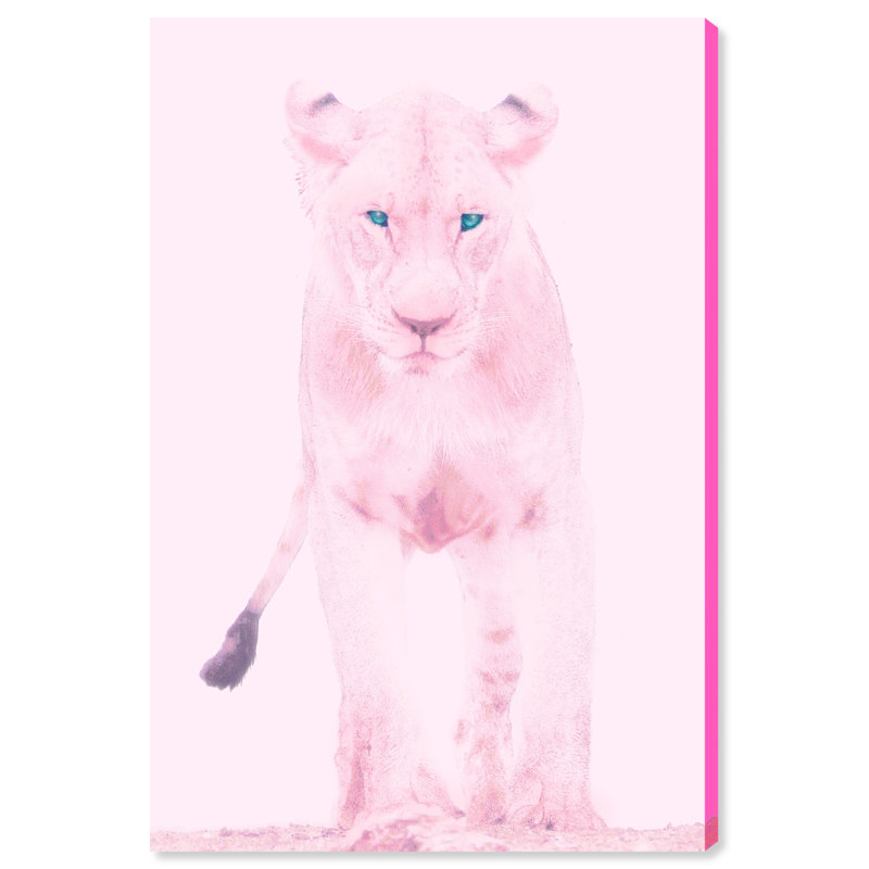 Grand lion-impression d’art graphique sur toile, H 15 po x l 10 po