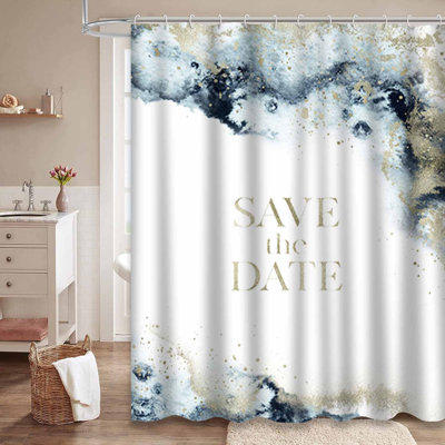 Rideau de douche avec 12 crochets Watercolor