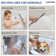 Waterfall Tub Faucet with Rough-in Valve,Wall Mounted Tub Spout with Handheld Shower