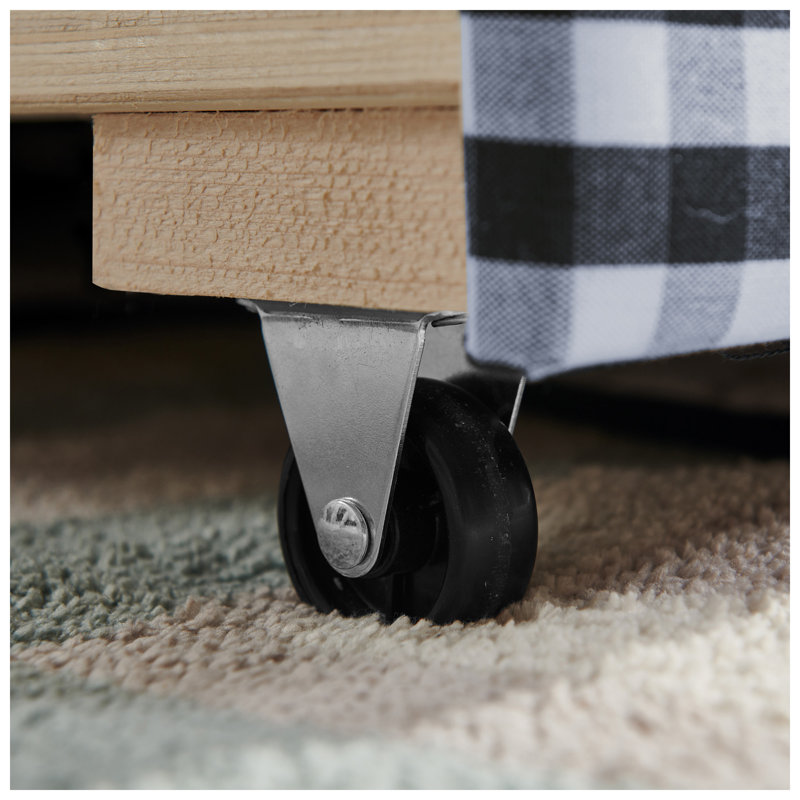 Lit de jour double rembourré Cozy Gingham l 81 po x P 58 po x H 33,5 po