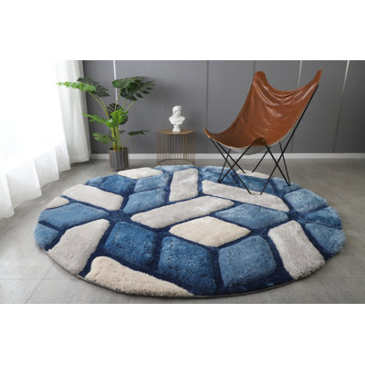 Tapis bleu / gris Gretchen