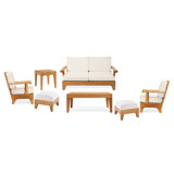 Caranas Outdoor 7 - Piece Teak Conversation Set